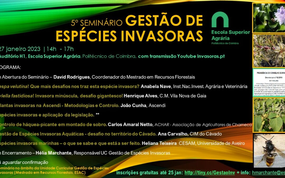 5.º Seminário “Gestão de Espécies Invasoras”